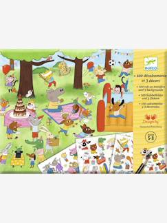 Speelgoed-Creatieve activiteiten-Plakken en vormgeven-Decalcomanie Het is feest DJECO 