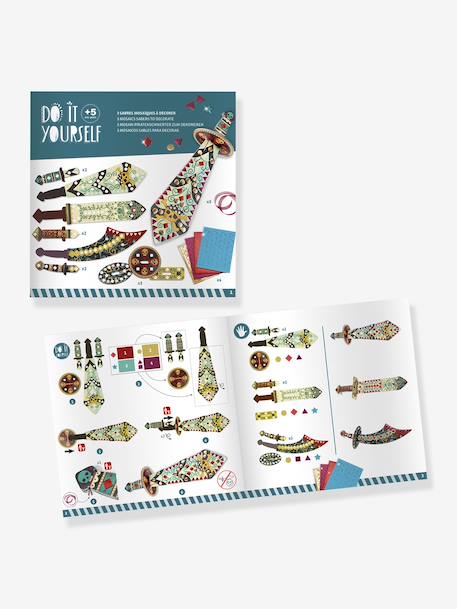 Creatieve set Als een piraat - 3 sabels DJECO meerkleurig - vertbaudet enfant 