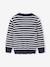 Pull Basics col rond manches longues garçon marine+rayé bleu - vertbaudet enfant 