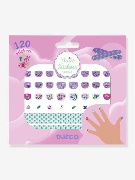 60 nails stickers - bleu+rose - vertbaudet enfant 