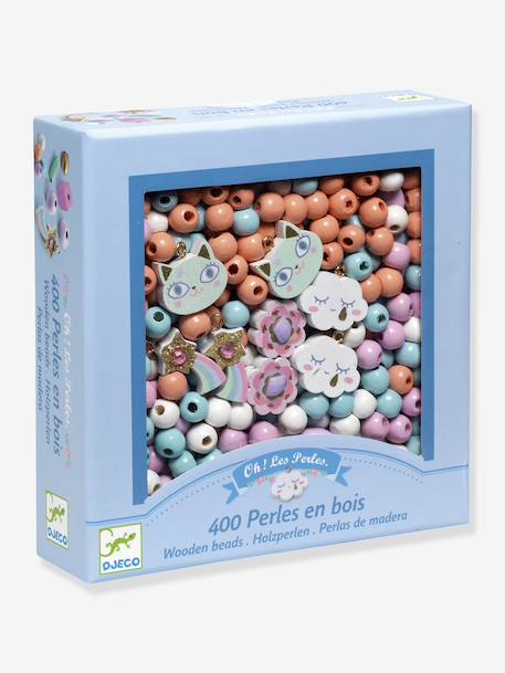 Houten kralen - Vogels - DJECO blauw - vertbaudet enfant 