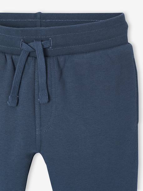 Ensemble Sport Garçon Sweat Capuche imprimé + Jogging Uni bleu pétrole+bordeaux+caramel+lichen - vertbaudet enfant 