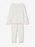 Pyjama fille en côtes best sister écru - vertbaudet enfant 