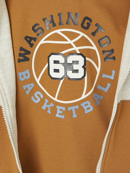 3-delige sportieve sweater voor jongens karamel - vertbaudet enfant 