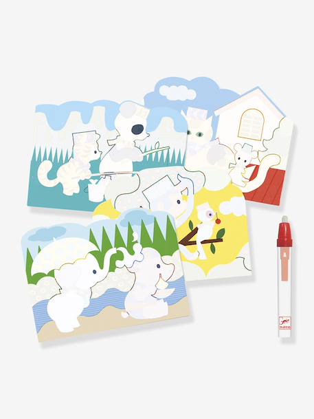 Magische verborgen kleurplaat buiten DJECO rood - vertbaudet enfant 