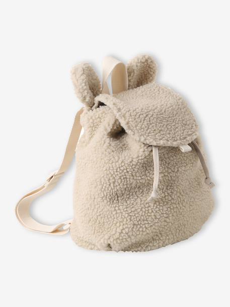 Rugzak voor de kleuterschool met oren in volume zandbeige - vertbaudet enfant 