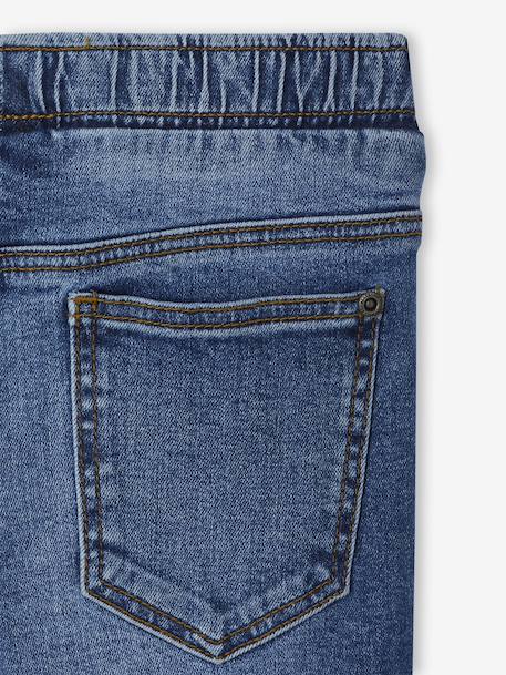 Set van 2 slim-fit jeans met elastische en verstelbare taille denimgrijs+stone - vertbaudet enfant 