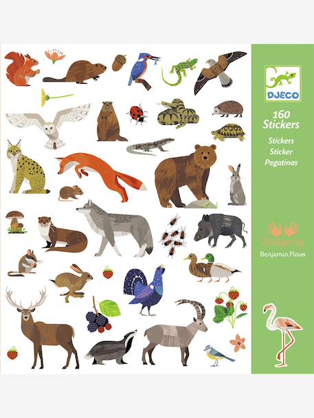 160 stickers Faune vert - vertbaudet enfant 