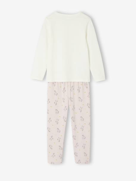 Set van 3 pyjama's voor meisjes Eenhoorns ecru - vertbaudet enfant 