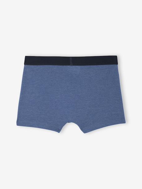Lot 5 boxers unis garçon bleu - vertbaudet enfant 