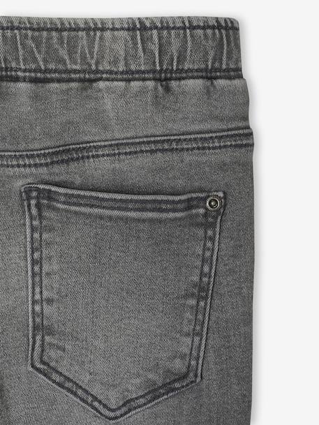 Set van 2 slim-fit jeans met elastische en verstelbare taille denimgrijs+stone - vertbaudet enfant 