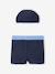 Ensemble de bain boxer + bonnet garçon encre - vertbaudet enfant 
