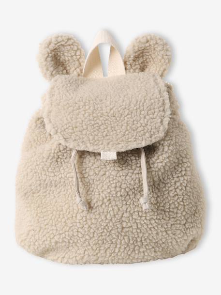 Rugzak voor de kleuterschool met oren in volume zandbeige - vertbaudet enfant 