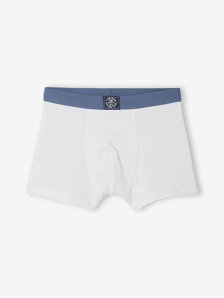 Lot 5 boxers unis garçon bleu - vertbaudet enfant 