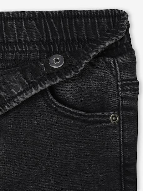 Set van 2 slim-fit jeans met elastische en verstelbare taille denimgrijs+stone - vertbaudet enfant 