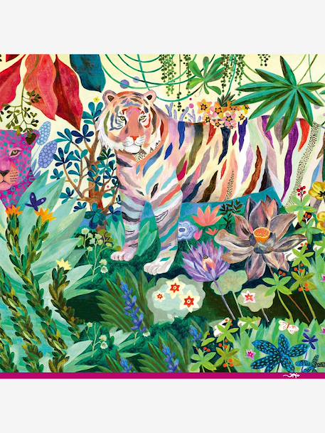 Puzzelgalerij 1000 stuks - regenboog tijger DJECO meerkleurig - vertbaudet enfant 