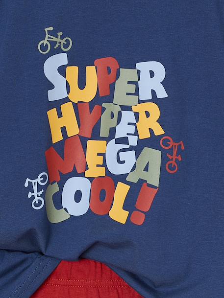 Lot de 3 pyjamas garçon vélo bleu océan - vertbaudet enfant 
