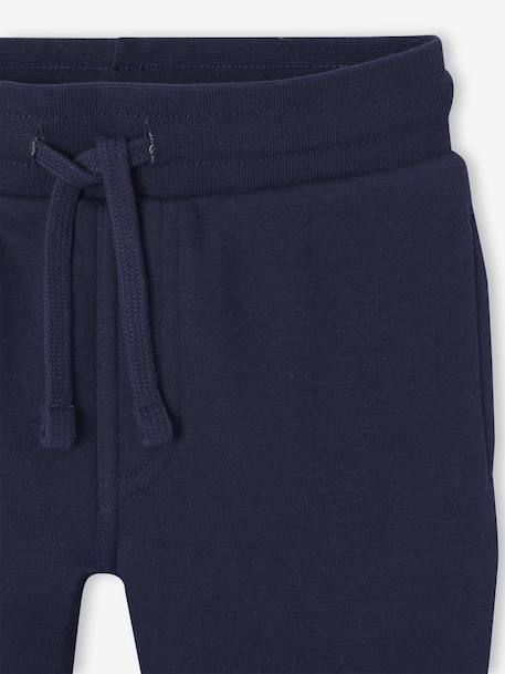 Ensemble Sport Garçon Sweat Capuche imprimé + Jogging Uni bleu pétrole+bordeaux+caramel+lichen - vertbaudet enfant 