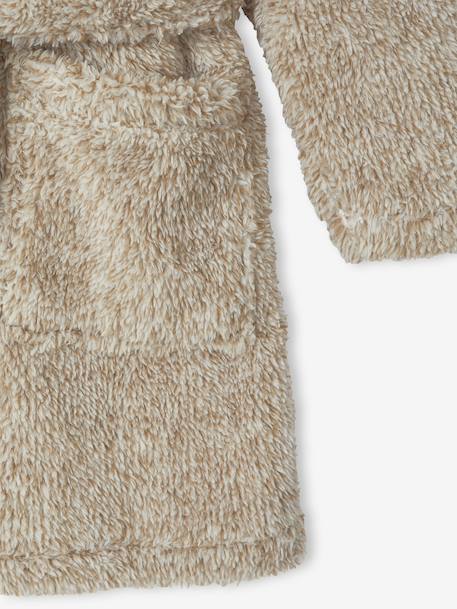 Robe de chambre capuche ours garçon écru - vertbaudet enfant 