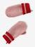 Ensemble rayé fille bonnet + snood + moufles/gants blush - vertbaudet enfant 