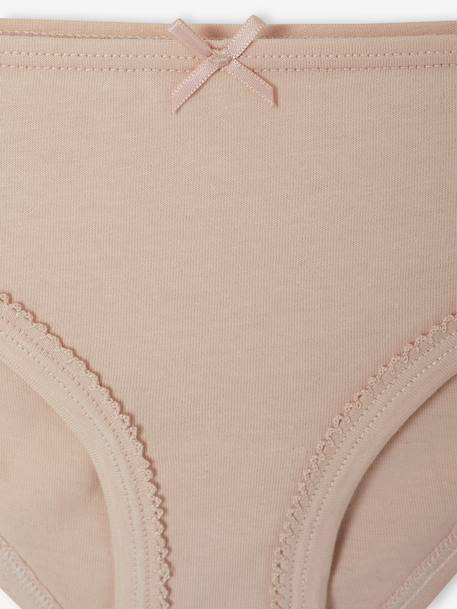 Set van 7 slipjes voor meisjes Hartjes rozen - vertbaudet enfant 