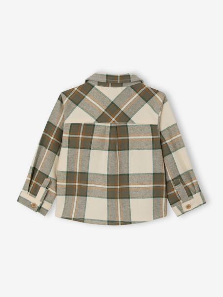 Chemise manches longues bébé kaki - vertbaudet enfant 