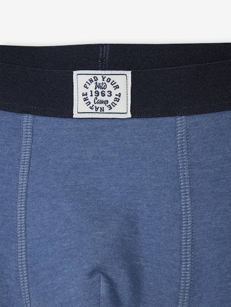 Lot 5 boxers unis garçon bleu - vertbaudet enfant 