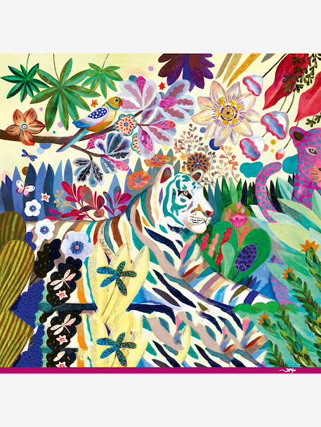 Puzzelgalerij 1000 stuks - regenboog tijger DJECO meerkleurig - vertbaudet enfant 
