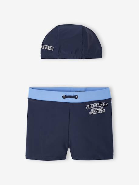 Garçon-Ensemble de bain boxer + bonnet garçon