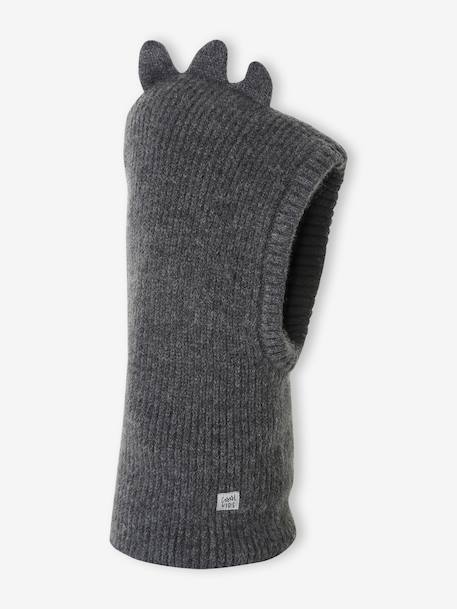 Cagoule dino garçon gris chiné - vertbaudet enfant 