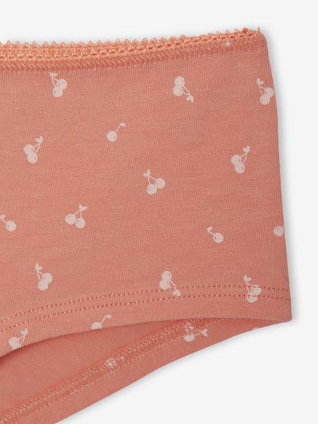 Set van 7 shorty's voor meisjes rozen - vertbaudet enfant 