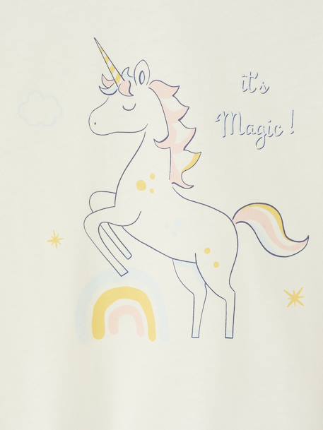 Set van 3 pyjama's voor meisjes Eenhoorns ecru - vertbaudet enfant 