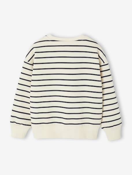 Sweat chien imprimé garçon rayé blanc+tomette - vertbaudet enfant 