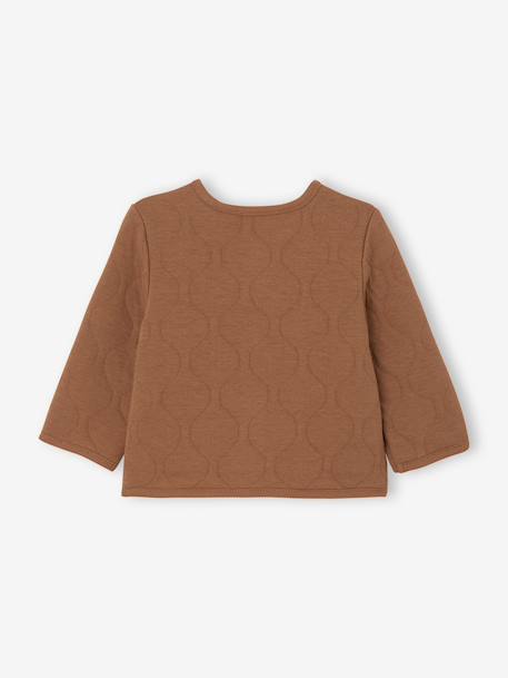 Cardigan matelassé bébé pressionné caramel - vertbaudet enfant 