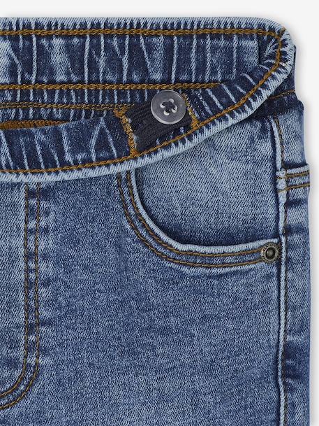 Set van 2 slim-fit jeans met elastische en verstelbare taille denimgrijs+stone - vertbaudet enfant 