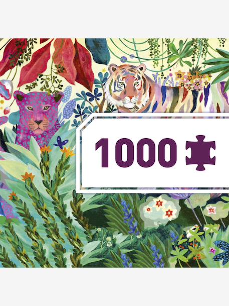 Puzzelgalerij 1000 stuks - regenboog tijger DJECO meerkleurig - vertbaudet enfant 