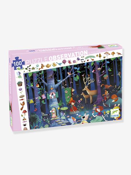 Puzzel 100 stukjes Het magische bos DJECO MEERDERE KLEUREN - vertbaudet enfant 