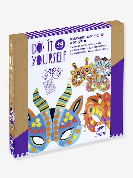 Creatieve set Jungle dieren 5 maskers DJECO meerkleurig - vertbaudet enfant 