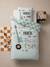 Parure housse de couette + taie d'oreiller enfant ROCK MUSIC, avec coton recyclé vert sauge - vertbaudet enfant 