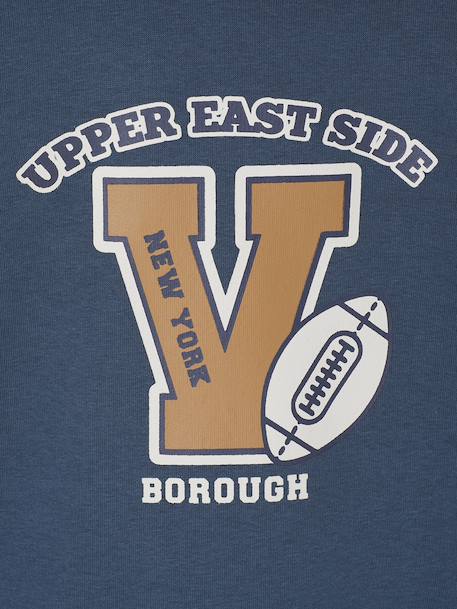 Sportieve set voor jongens met sweater met capuchon en print + effen joggingbroek bordeauxrood+karamel+korstmos+petrolblauw - vertbaudet enfant 