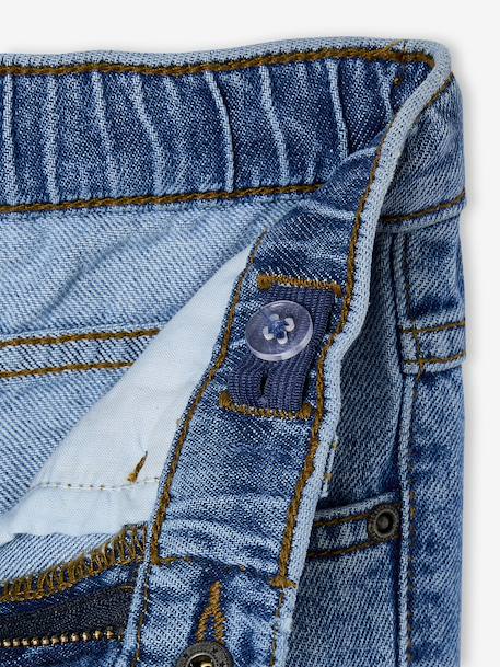 Jean garçon droit large denim brut+stone - vertbaudet enfant 