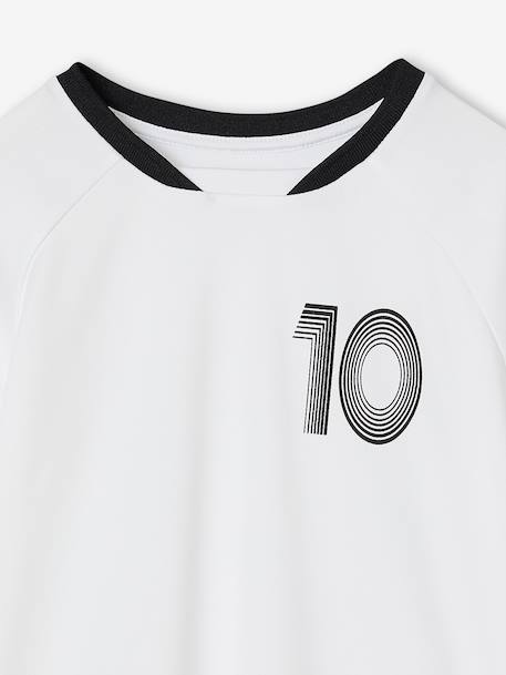 T-shirt met korte mouwen voor jongens en voetbalprint wit - vertbaudet enfant 