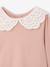 Lot 2 tee-shirts bébé col en broderie anglaise rose poudré - vertbaudet enfant 