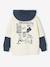 Sweater met capuchon 2-in-1 effect met geplaatste print voor jongens ecru - vertbaudet enfant 