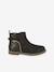 Boots enfant fille cuir zippées noeud fantaisie BLEU FONCE UNI+noir imprimé - vertbaudet enfant 