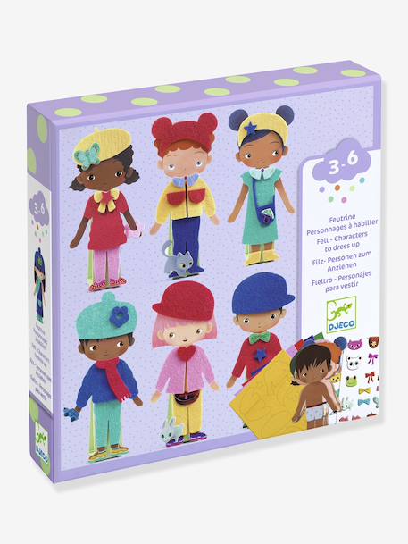 Personnages à habiller en feutrine violet - vertbaudet enfant 