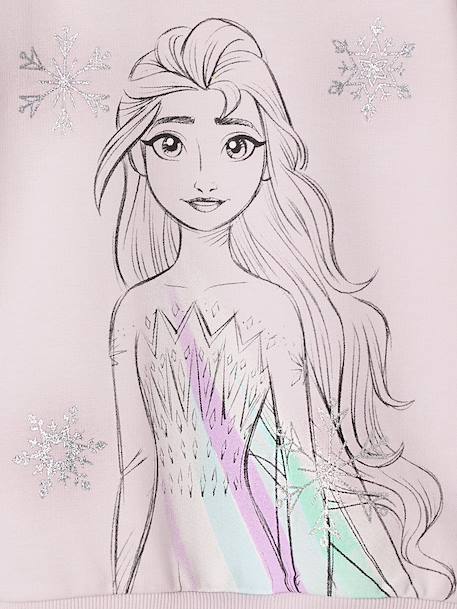 Sweater met glitter FROZEN Elsa lila (poederkleur) - vertbaudet enfant 