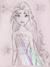 Sweater met glitter FROZEN Elsa lila (poederkleur) - vertbaudet enfant 
