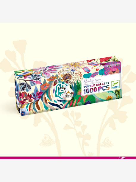 Puzzelgalerij 1000 stuks - regenboog tijger DJECO meerkleurig - vertbaudet enfant 