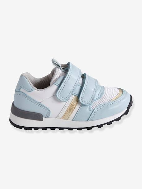 Sneakers met klittenband in running stijl babymeisje LICHTBLAUW - vertbaudet enfant 